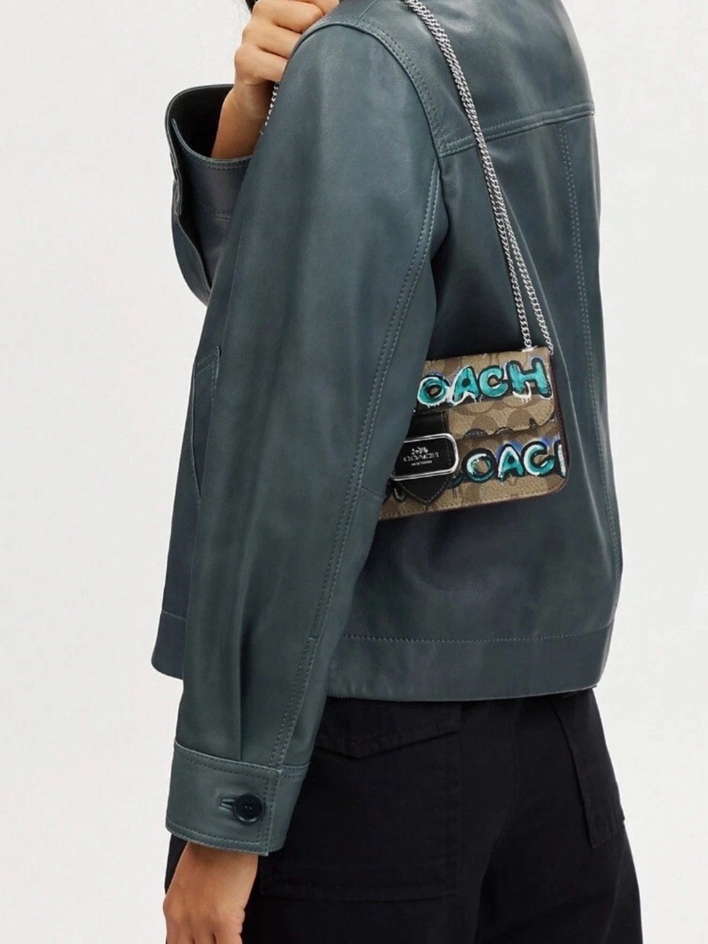 NWT Rare Coach X Mint + Serf Morgan Crossbody In Signature Canvas CM214 - Picture 6 of 17